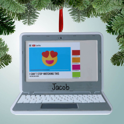 Christmas Ornament of Youtube Laptop Christmas Ornament of Youtube Laptop
