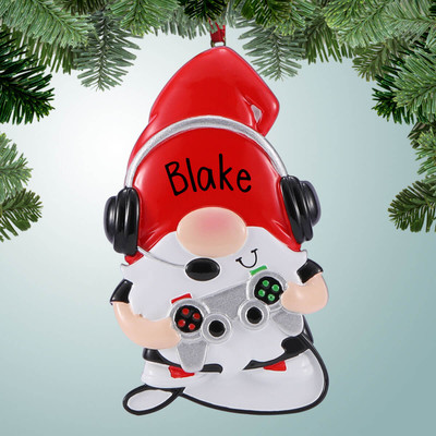 Christmas Ornament of Gnome Gamer Christmas Ornament of Gnome Gamer