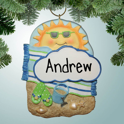 Christmas Ornament of Beach Towel Ornament/Magnet Christmas Ornament of Beach Towel Ornament/Magnet