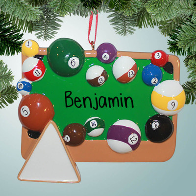 Christmas Ornament of Billiards Christmas Ornament of Billiards