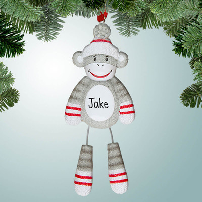 Christmas Ornament of Sock Monkey