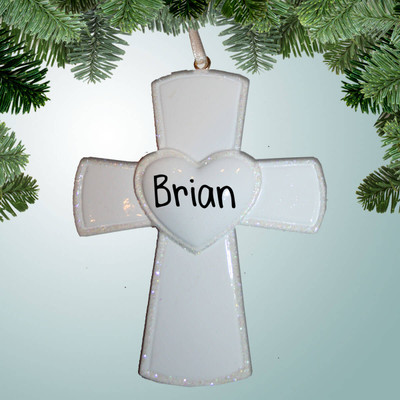 Christmas Ornament of White Cross Christmas Ornament of White Cross