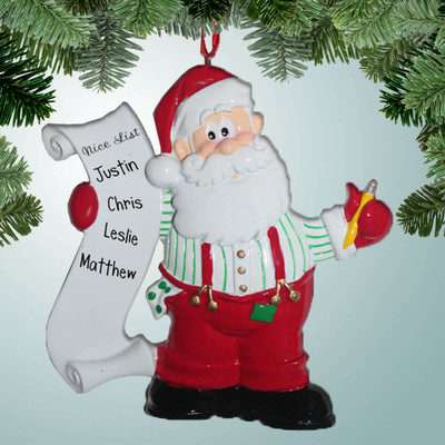 Personalized Santa Ornaments