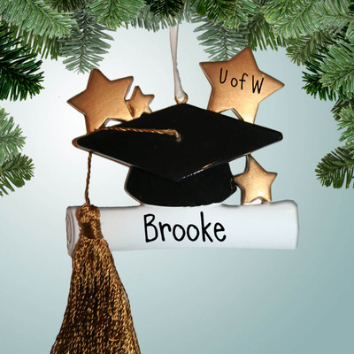 Christmas Ornament of Graduation Cap with Tassle Christmas Ornament of Graduation Cap with Tassle