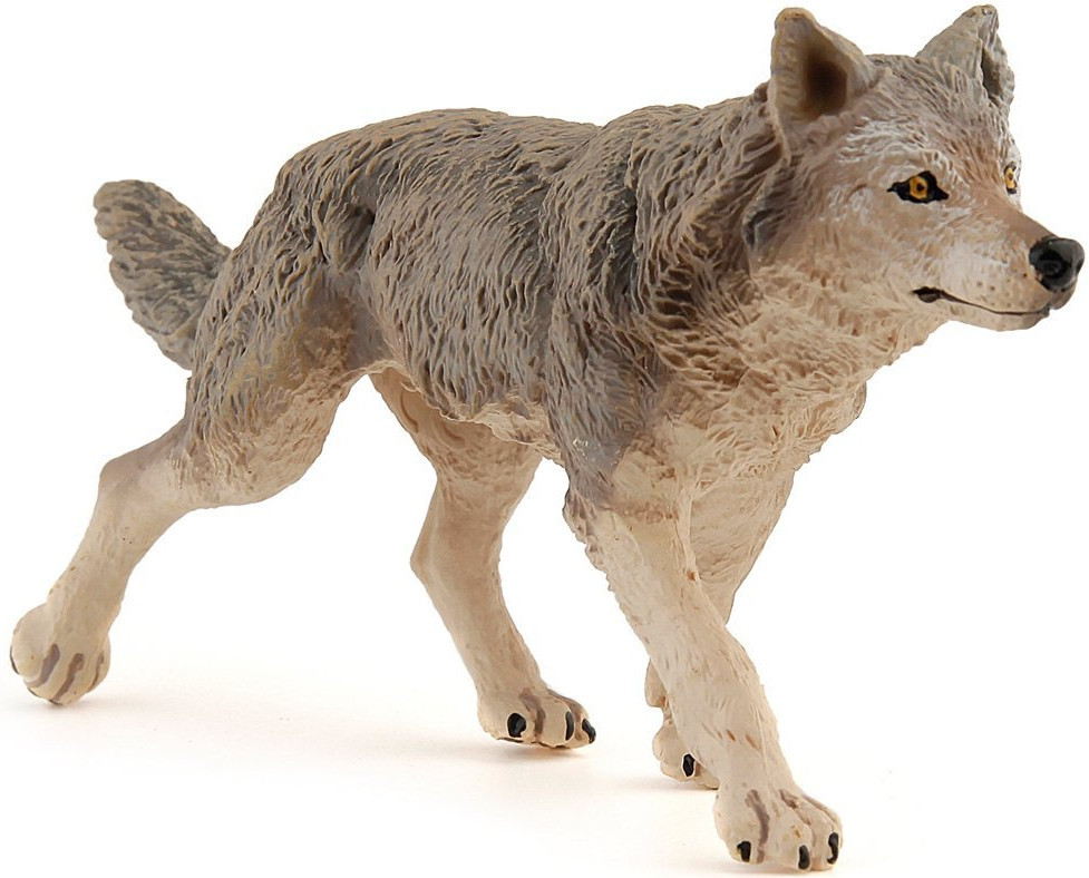 Papo Wolf Cub #50162 - Lovable Grey Cub, Trotting Pose
