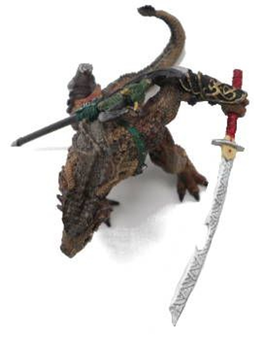 Papo Mutant Dragon #38975 - Movable Jaw, Long Sword and Axe