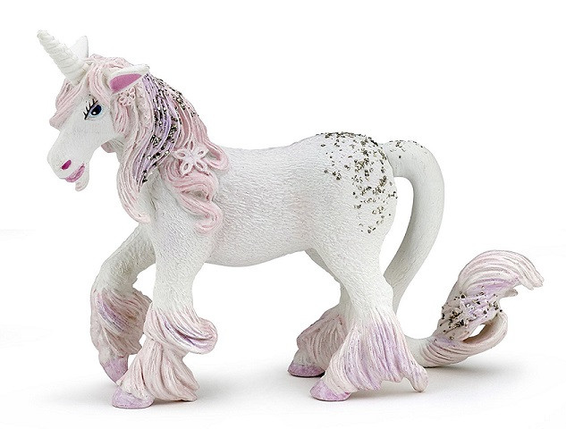 ぽぽろん　ユニコーン Papo Pink Ice Unicorn #39116 - Beautiful Glitter Accents