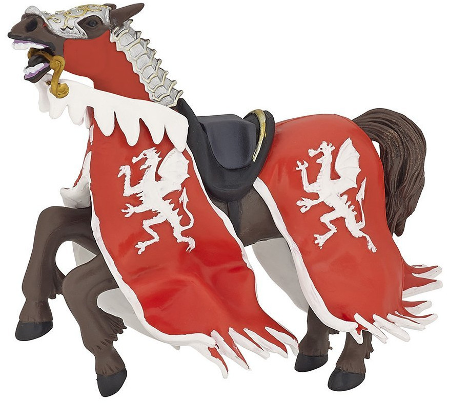 Papo Dragon Kings Horse Red #39388 - Dragon Crest on Tunic