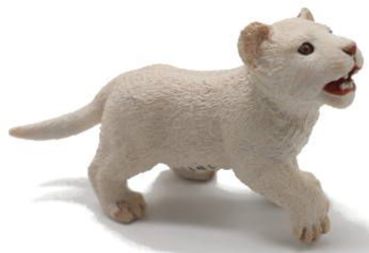 Papo White Lion Cub #50076 - Baby Cub Calling for Mommy
