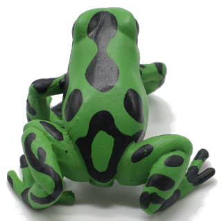 Papo Equatorial Frog #50176 - Green and Black Camouflauge