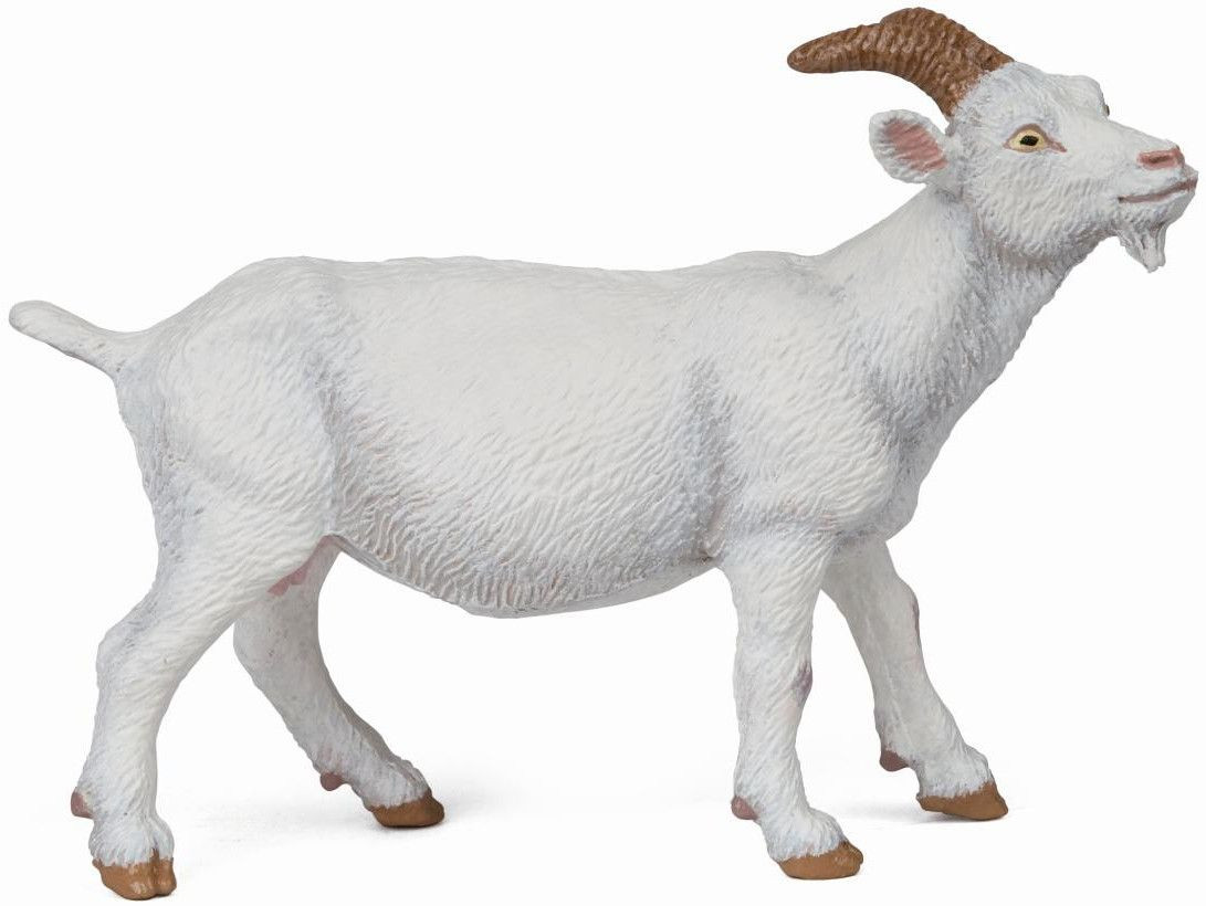 Papo White Nanny Goat #51144 - Adorable Beard and Horns