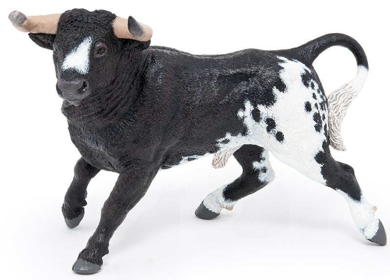 Papo Black And White Calf Animal Figure - Hand Painted French Farm Collection