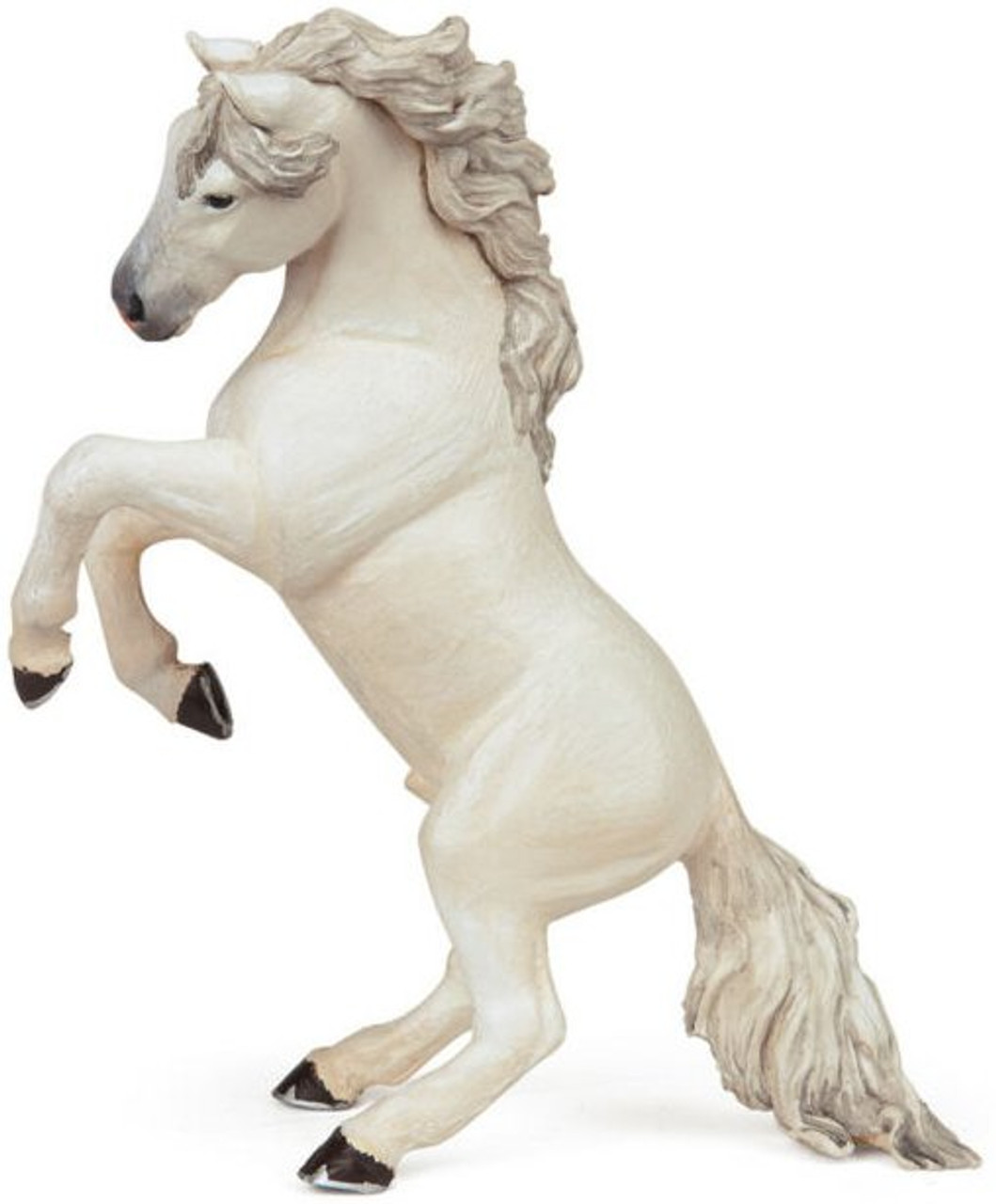 Papo Reared Up Horse #51521 - White Defensive Pose