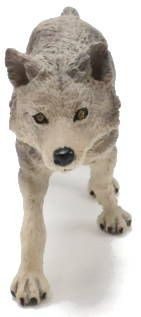 Papo Forest Animals, Grey Wolf #53012 - Piercing Yellow Eyes