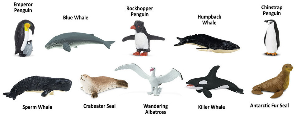 Safari Ltd. - Antarctica Toob #100113 - 10 Arctic Animals