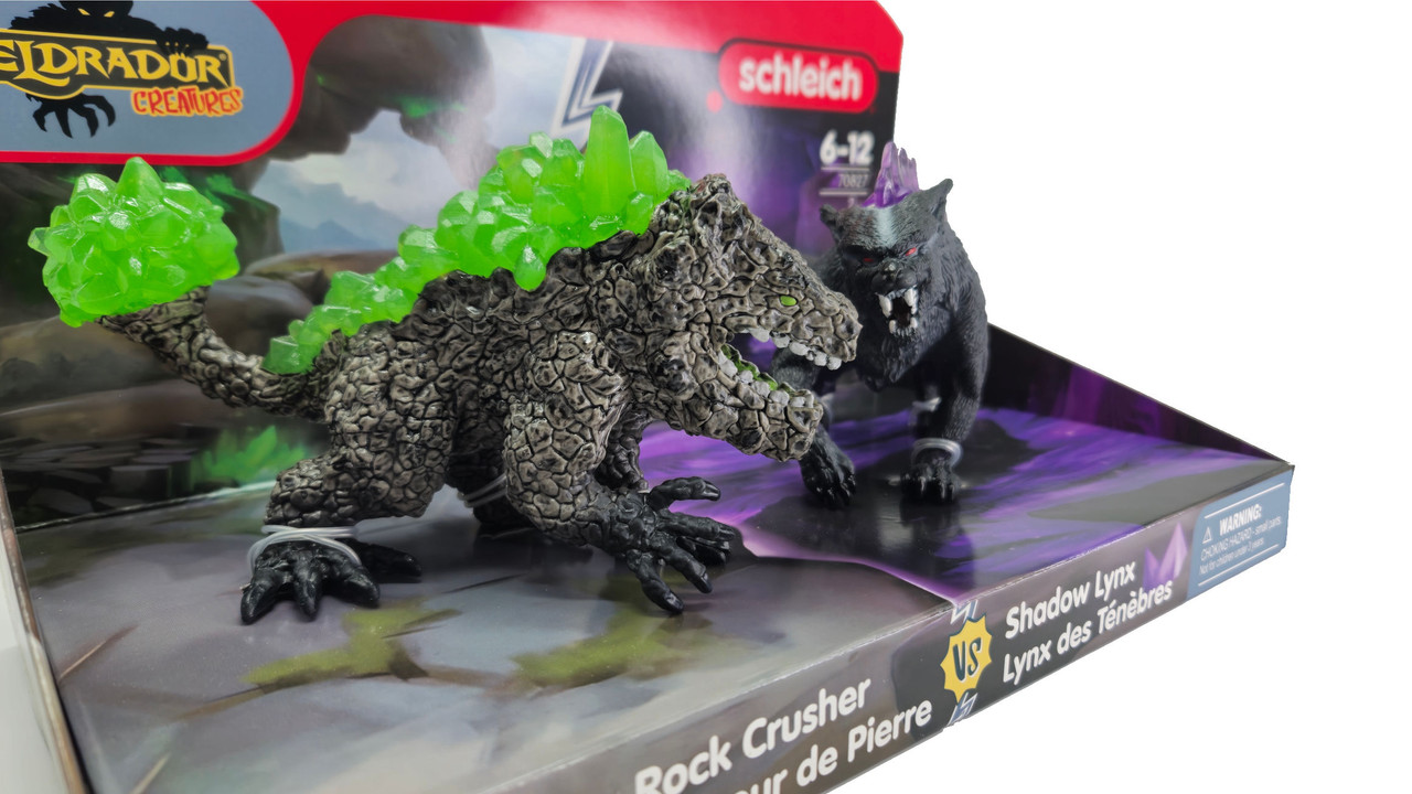 Schleich Eldrador Shadow Lynx vs. Rock Crusher #70827 - Who will