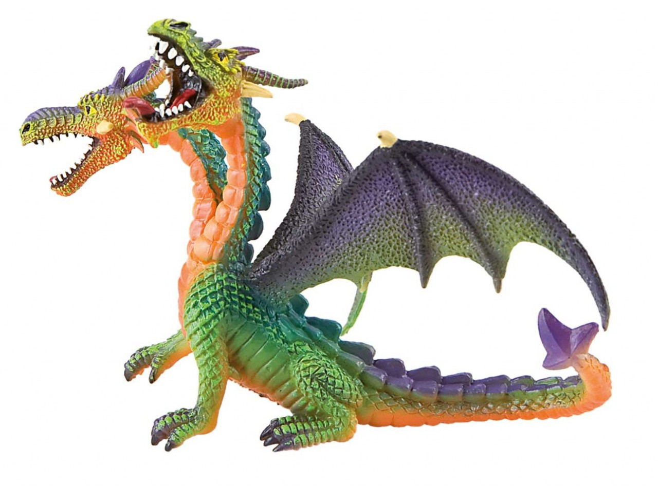  Medium Waddlewuddle Dragon グリーン Bullyland - Green Double-headed Dragon #75996