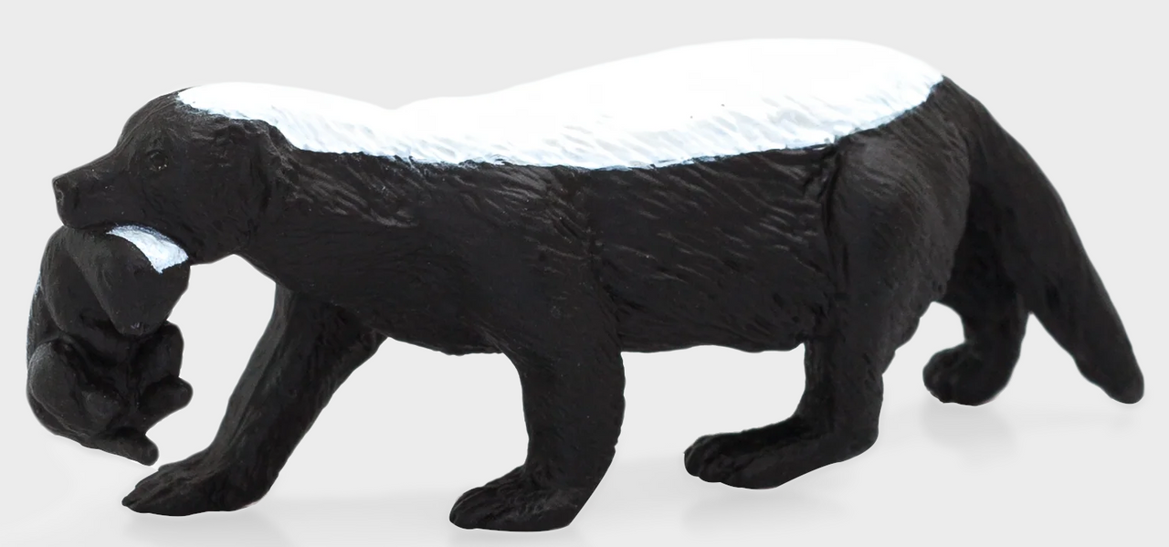 Mojo Honey Badger with Cub #387153 - Tender Mother and Baby