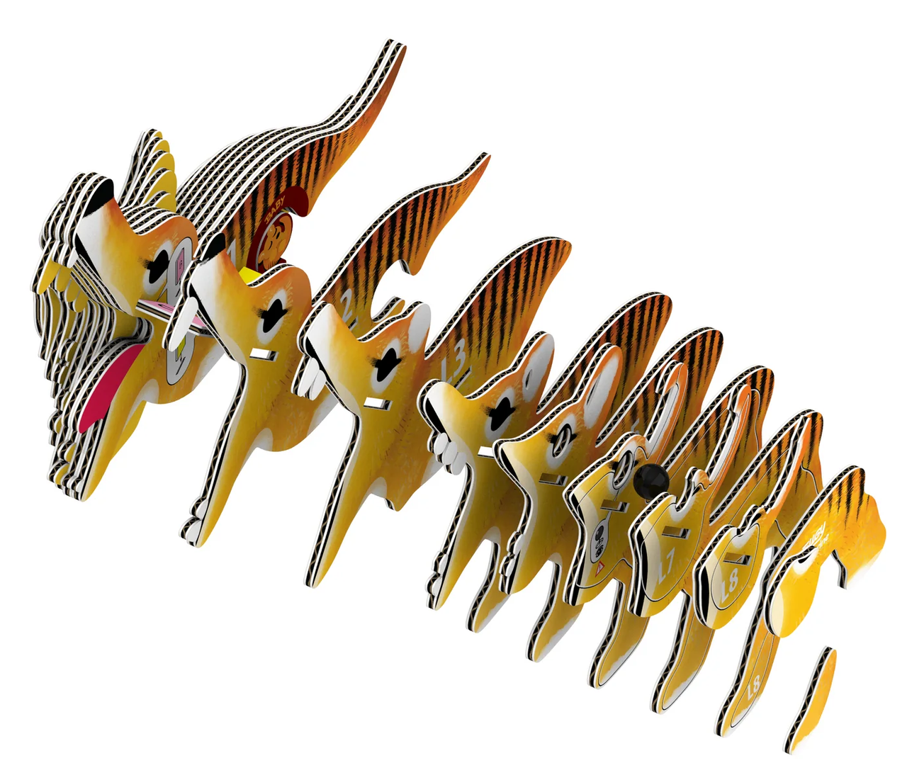 EUGY Tasmanian Tiger 3D Puzzle #086 - Extinct Marsupial