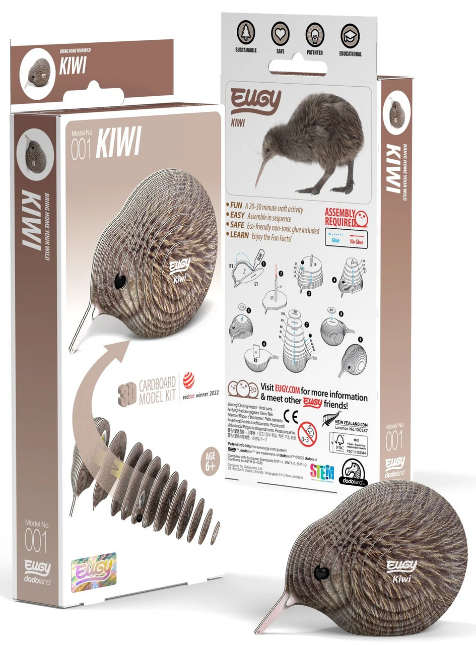 EUGY Brown Kiwi 3D Puzzle #091