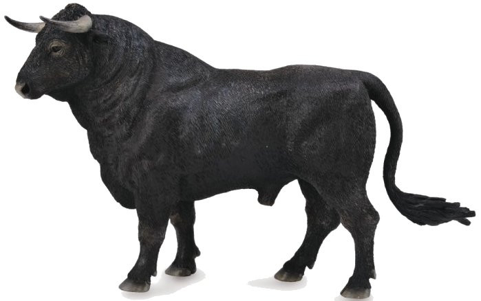 CollectA Spanish Fighting Bull #88803 - Dark Black Figure