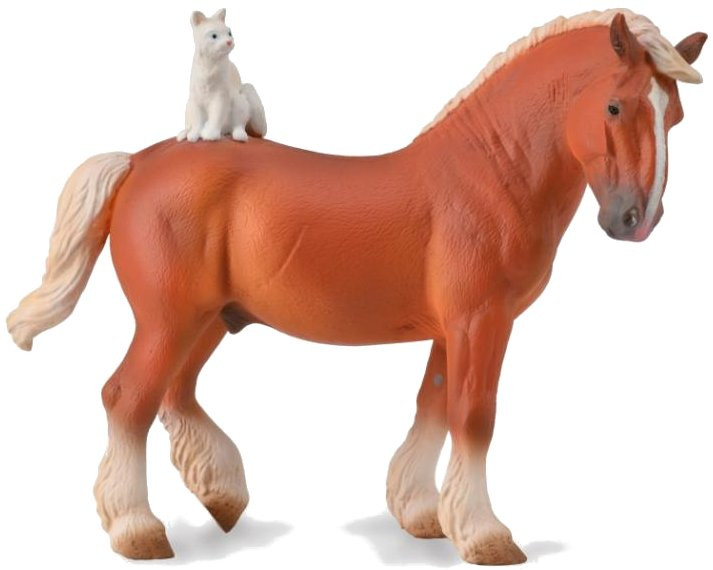 CollectA Draft Horse with Cat #88916 - Friends Forever