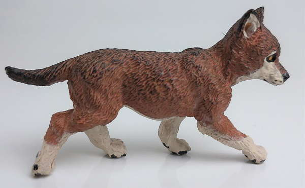 Papo Wolf Cub #50162 - Lovable Grey Cub, Trotting Pose