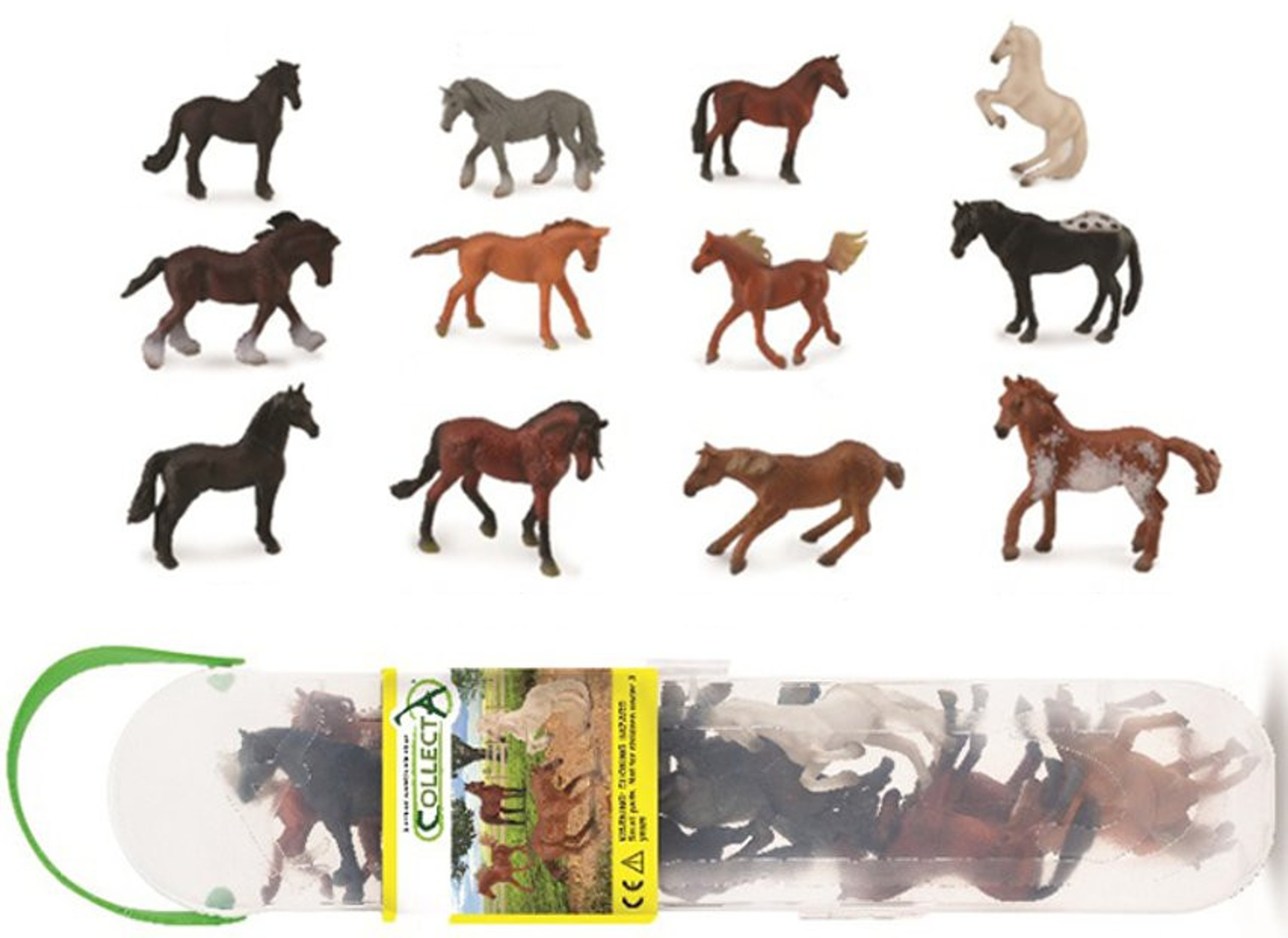 CollectA-Horse Mini Box Set A1109 - Includes 12 Mini Horses