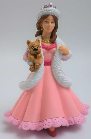 その他 Papo Princess Pink with Bird Papo Princess Holidng a Dog #39164 = Pink Gown, Fancy Hat