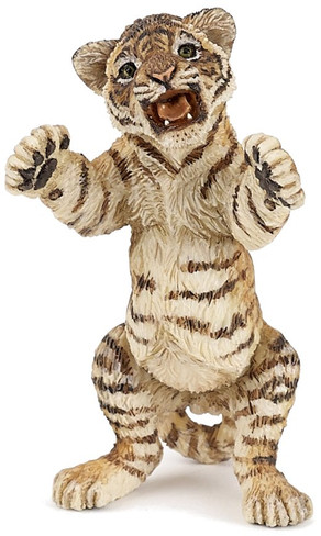 Papo Tiger Cub #50021 - Vibrant Orange Stripes / Green Eyes