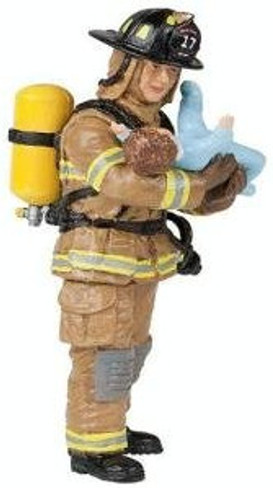 Yellow US Fireman w/ Baby (Papo)
