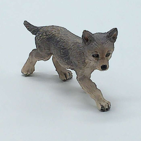 Papo(パポ) グレーウルフ PVC PA53012 wyw801m Papo Forest Animals, Grey Wolf #53012 - Piercing Yellow Eyes