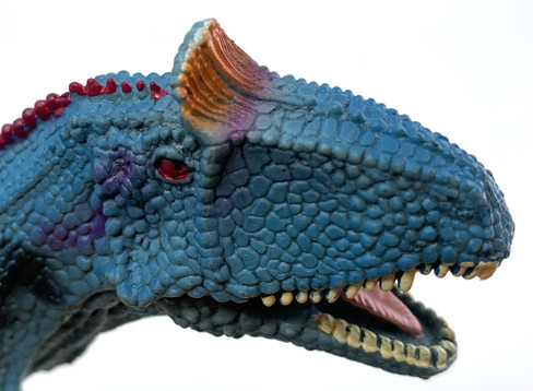 Schleich Cryolophosaurus - Blue Body with Red Crest - Crest Close Up