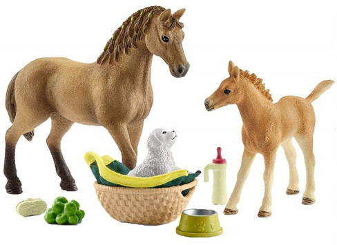 Sarah's Baby Animal Care w/ Quarter Horses (Schleich)