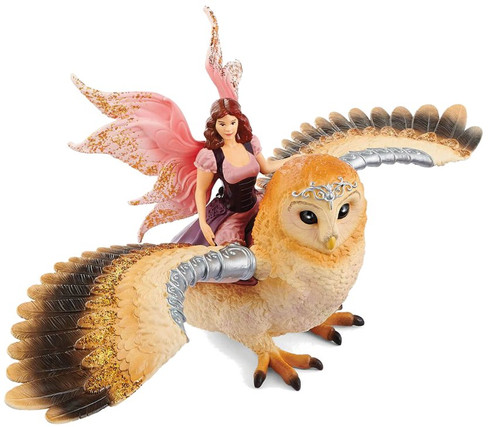 Playset - Fairy in Flight on Glam Owl (Schleich)