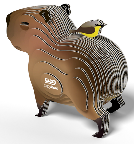 EUGY Capybara 3D Puzzle #120 - rear image