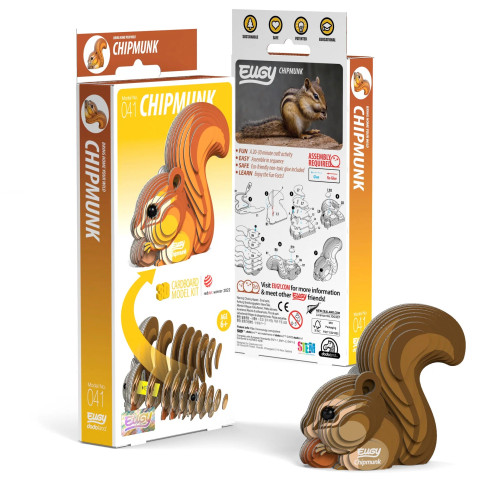 EUGY Chipmunk 3D Puzzle #041 - Package image