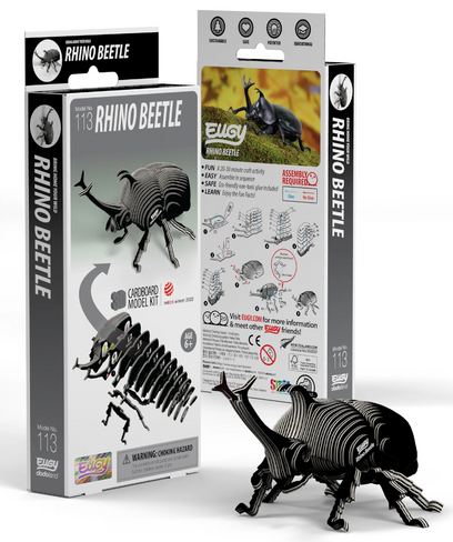 EUGY Rhino Beetle 3D Puzzle #113 - Package image EUGY Rhino Beetle 3D Puzzle #113 - Package image