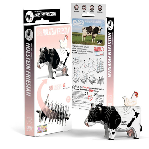 EUGY Holstein Cow 3D Puzzle #079 - Package image EUGY Holstein Cow 3D Puzzle #079 - Package image