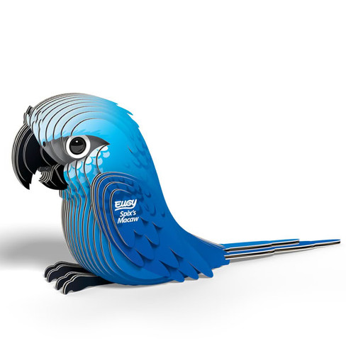 EUGY Spix's Macaw 3D Puzzle #123 - Left Front View