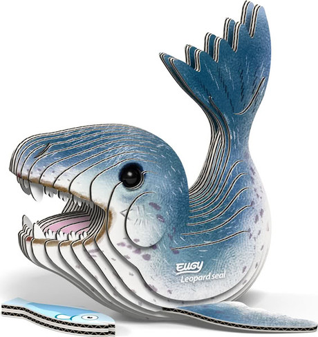 EUGY Leopard Seal 3D Puzzle #074 - Left Front View