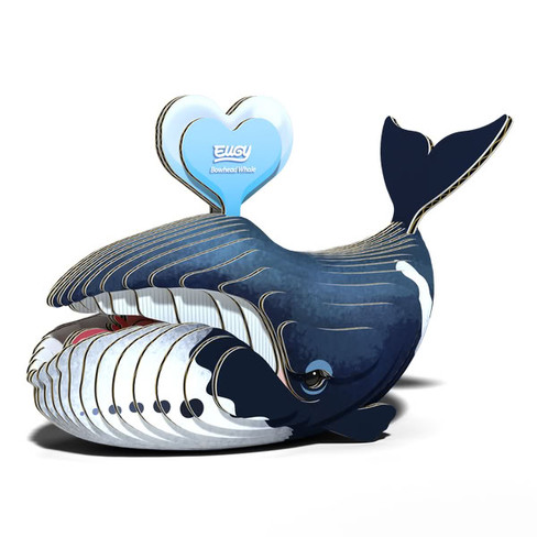 EUGY Bowhead Whale 3D Puzzle #084 - Left Front View