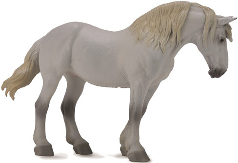 Papo White Percheron #51567 - Brilliant Snow White Horse