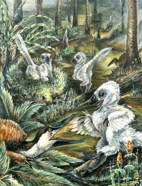 Raptor Nestlings White Color (Beasts of the Mesozoic)