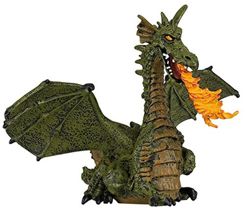 Winged Green Dragon w/ Flame (Papo)