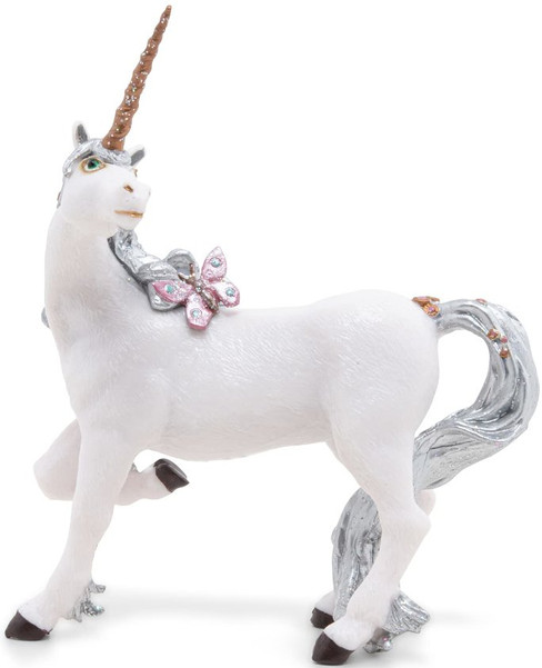 Unicorn w/ Butterfly  - Silver (Papo)