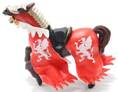 Papo Dragon Kings Horse Red #39388 - Dragon Crest on Tunic