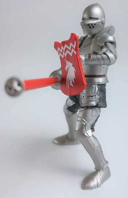 Papo Unicorn Knight with Spear - Red - Side View