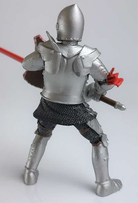 Papo Unicorn Knight with Spear - Red - Rear View