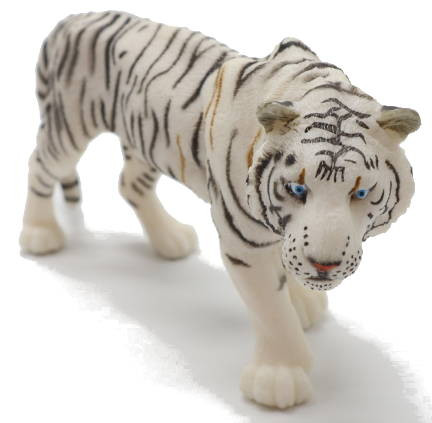 Papo White Tiger #50045 - Piercing Blue Eyes and Pink Nose